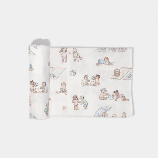Organic Cotton Swaddle Beach Babies