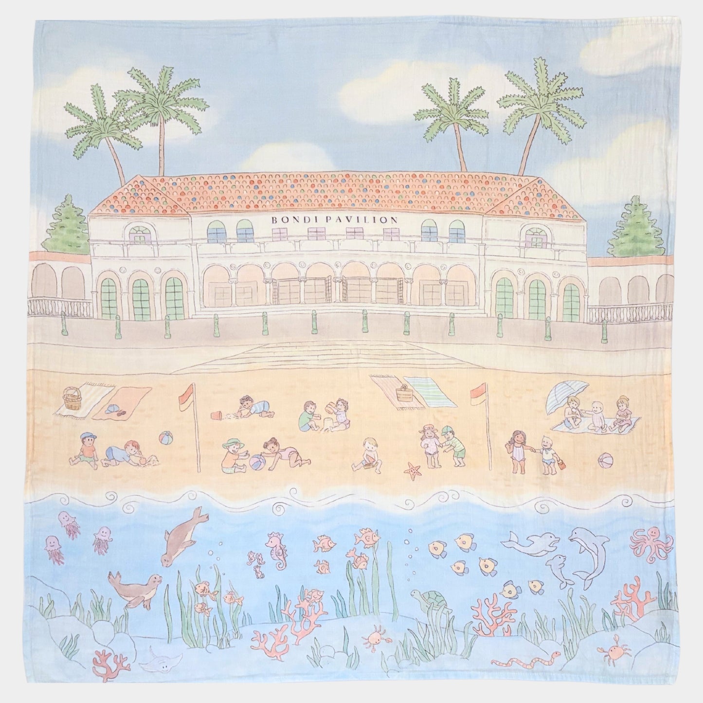 Organic Cotton Swaddle Bondi Beach